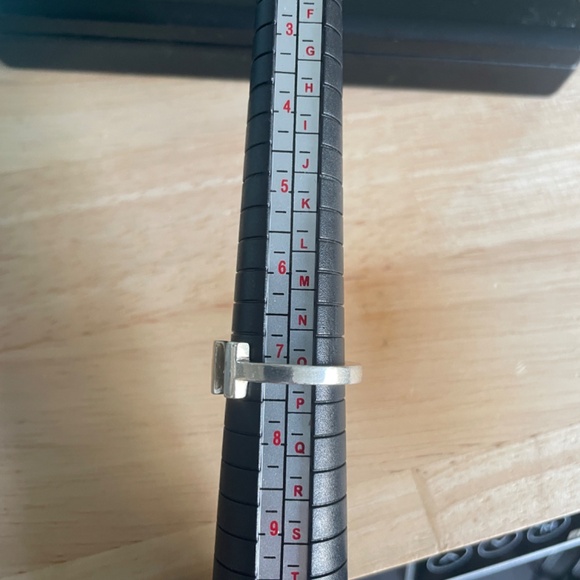 Tiffany & Co. Sterling Silver 925 T Square Stacking Band Ring Sz 7.25 - Picture 9 of 9